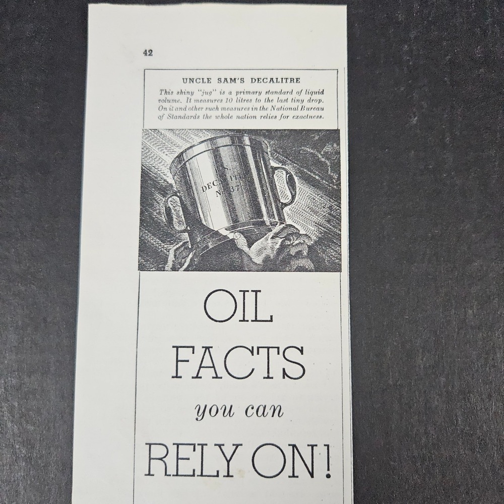 1938 Pennsylvania Grade Crude‎ Oil Association Vintage Print Ad Oil City PA Shop
